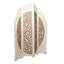 Cloison de séparation en bois de manguier pliable faite à la main à 4 panneaux brun avec motifs sculptés, 62 po x 1 po x 72 po