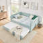 Canapé-lit convertible 3 en 1 polyvalent avec couchette coulissante et poches de rangement latérales-130076098-130076101