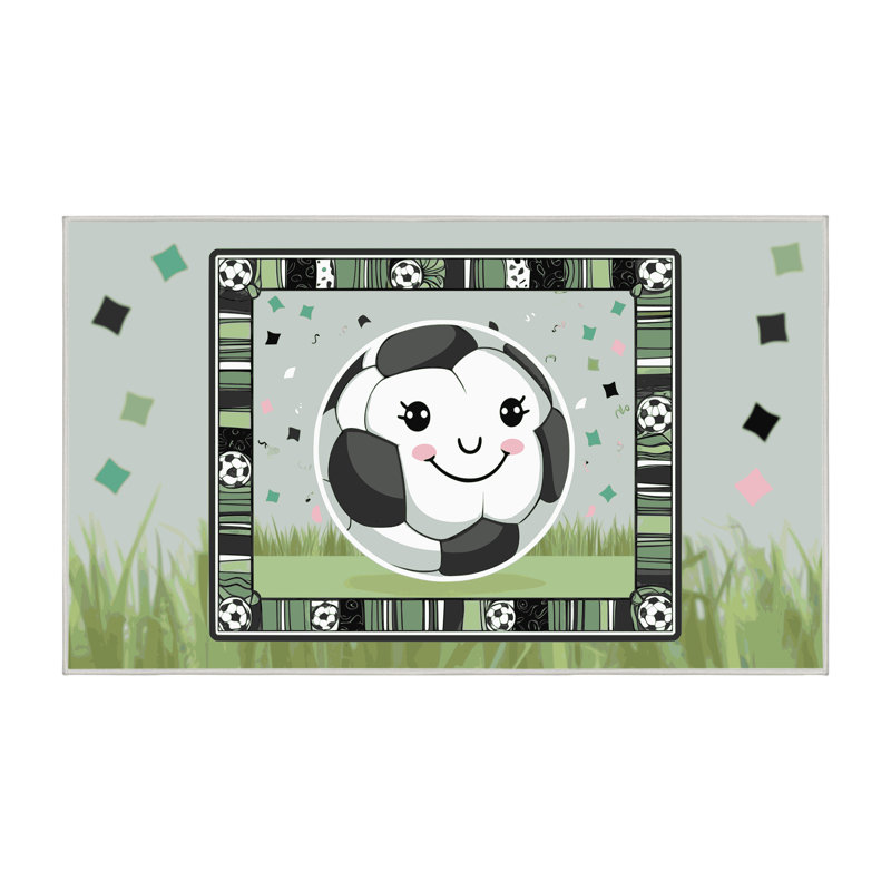 Tapis de football pour enfants Zoomie, Rectangle 6 pi x 9 pi