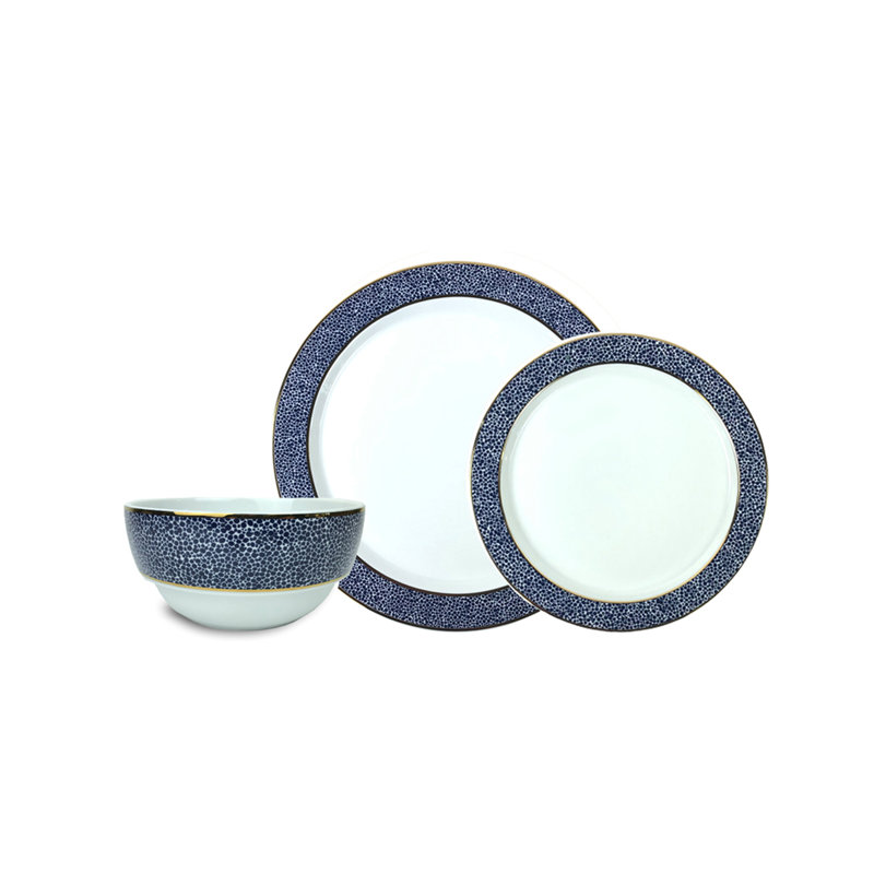 Couvert individuel 3 pièces, service pour 1 Panthera, bleu