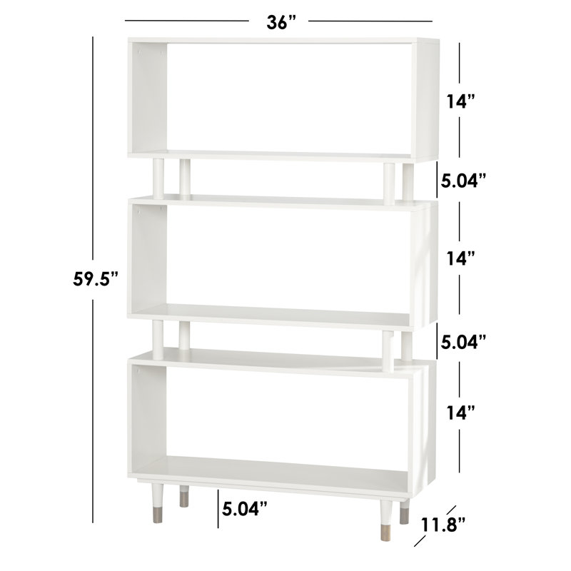 Camylle Bookcase, Walnut/Gold
