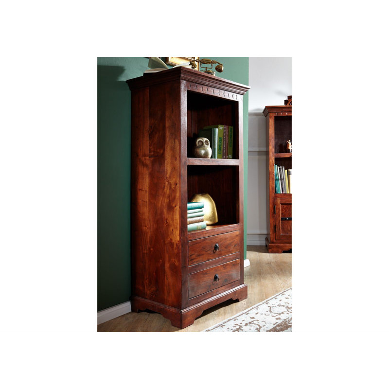 Oxford 140cm H x 68cm W Solid Wood Standard Bookcase, Honey