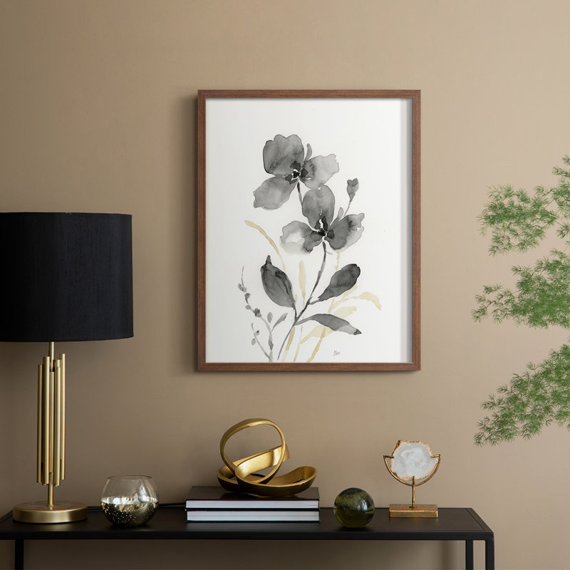 «Elegant Silhouette II», reproduction encadrée - bois massif, H 21 po x l 17 po, Noyer