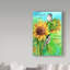 «Sunflower and Chickadee», reproduction d'impression sur toile tendue-33556603