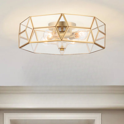 Anely 4 - Light 46cm Unique/Statement Geometric Flush Mount Light
