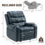 Canapé simple inclinable à bascule en cuir Abba Ambridge Crovetti Air-960088386