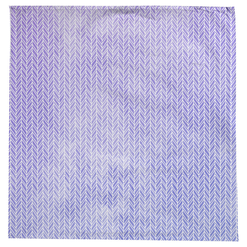 Leffel Herringbone Pattern Tablecloth, Blue/Purple