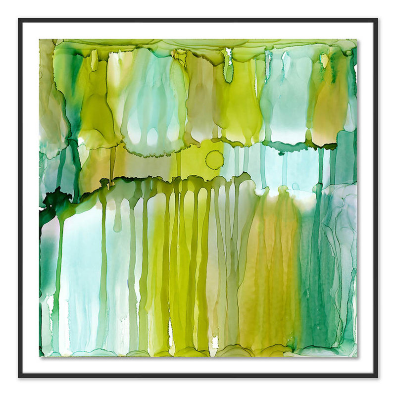 Rewriting the Path II Framed Graphic Art, 40" H x 40" W x 2.5" D, Black