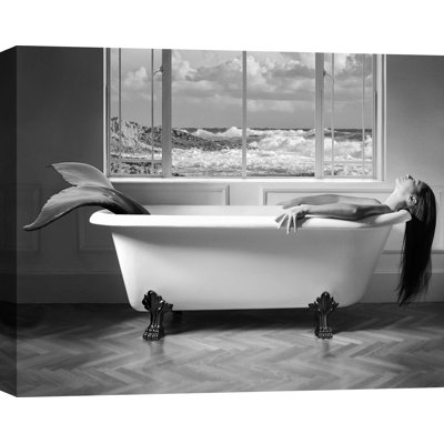 3AP6141 Mermaid Resting by Julian Lauren - Wrapped Canvas Art Prints
