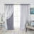 Fortuna Brockham Solid Tulle Overlay Room Darkening Grommet Curtain Panels-1636279544-1636324682