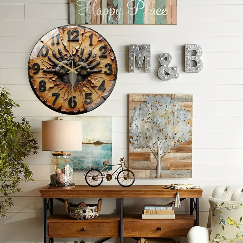 Horloge murale en verre 12 po