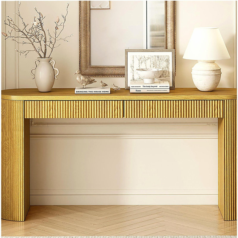 Console sophistiquée à rayures verticales, convient au vestibule, au couloir, au salon, à la chambre à coucher et à la salle à manger