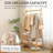 Solid Wood Clothing Rack, Freestanding Garment Organizer with Bottom Shelf and Side Hooks-311646883