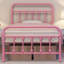 Metal Bed Frame with Vintage Headboard-75047288-92523739