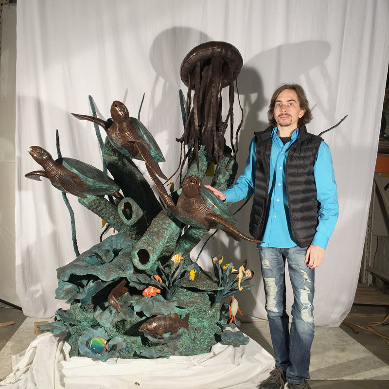 Bronze Garden Statue