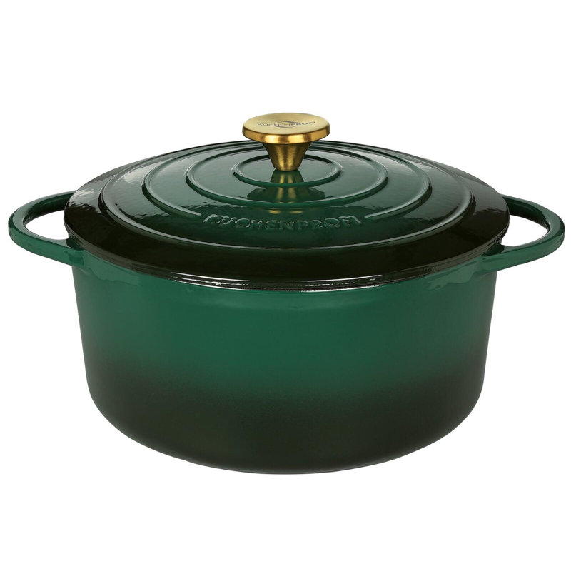 Cocotte ronde Provence, vert course, 10 dia., 5,6 pte, 5,6 pintes, Vert