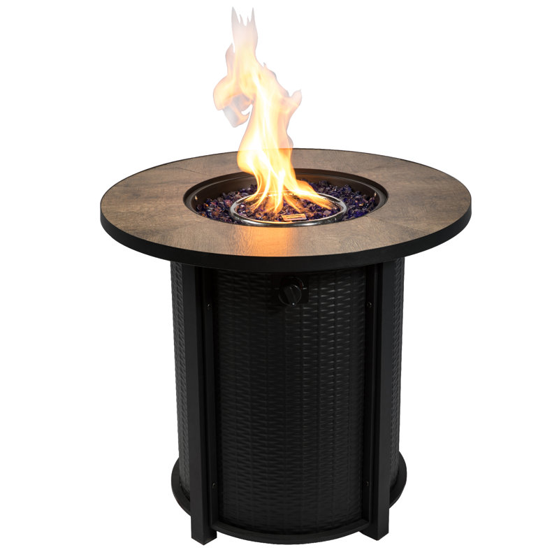 Round Steel Propane Smokeless Fire Pit