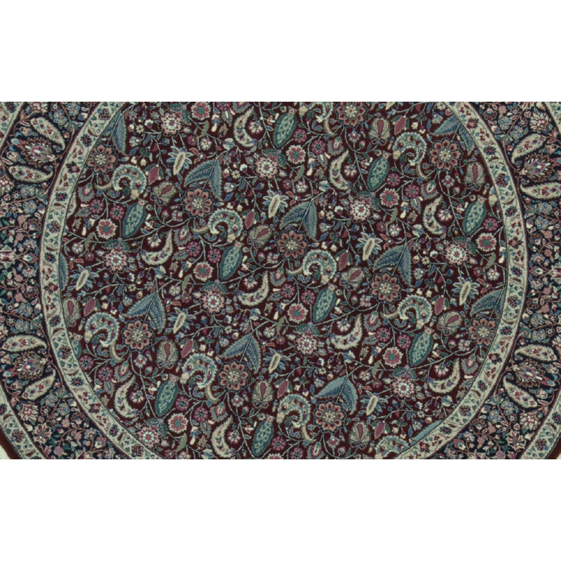 Wool Oriental Area Rug in Dark Purple
