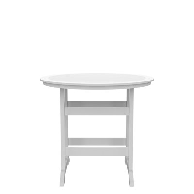Outdoor Height Table - To Oil And Salt Spray White + Gray Heavy-Duty Poolside Non-Cracking,