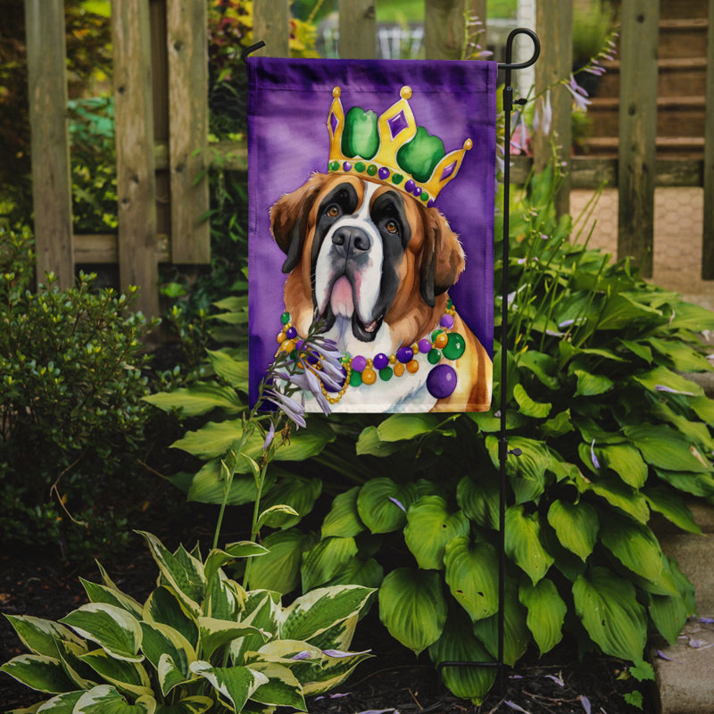 Double Sided 15.5'' H x 11.25'' W Polyester Mardi Gras Garden Flag