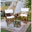 Chaise pliante - 2 chaises de réalisateur en bois avec toile blanche. Bois Populus Siège en toile respirant et facile. Forte capacité de charge pour les utilisateurs. Transport pliable et compact. Convient à divers-273439001-273439003