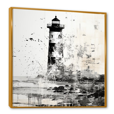 Mystérieux phare noir et blanc
