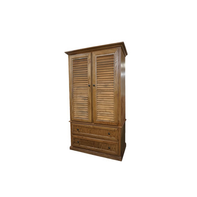 Armoire extra large en chêne massif avec portes à volets