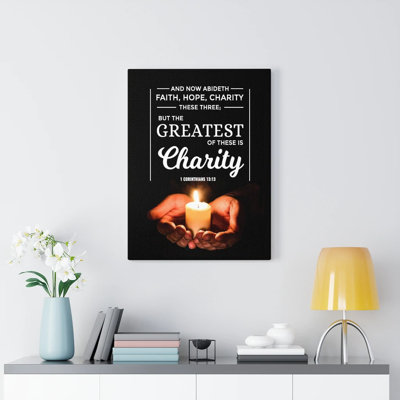 Charity 1 Corinthians 13:13 - Wrapped Canvas Print