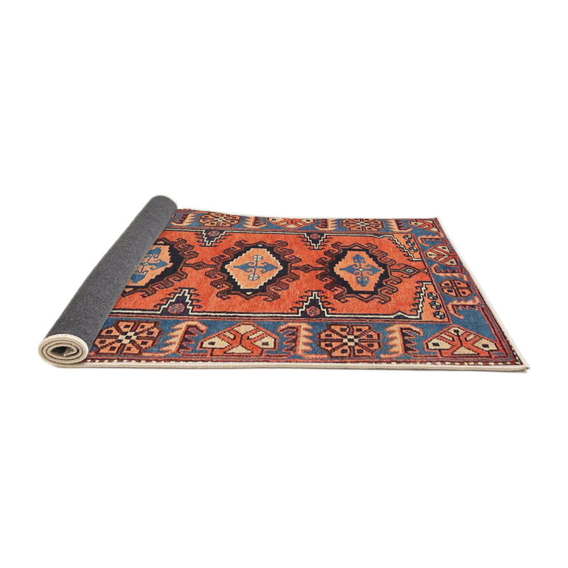 Tapis rouge/bleu traditionnel Gellért, Rond 5 pi