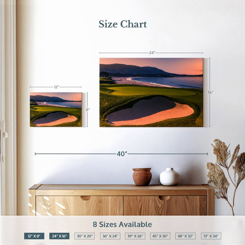 Sirci Pebble Beach Golf, H 16 po x l 24 po