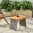 Oak Park Rectangular Acacia Folding Outdoor Side Table , 19.75'' in. W 16'' in. D