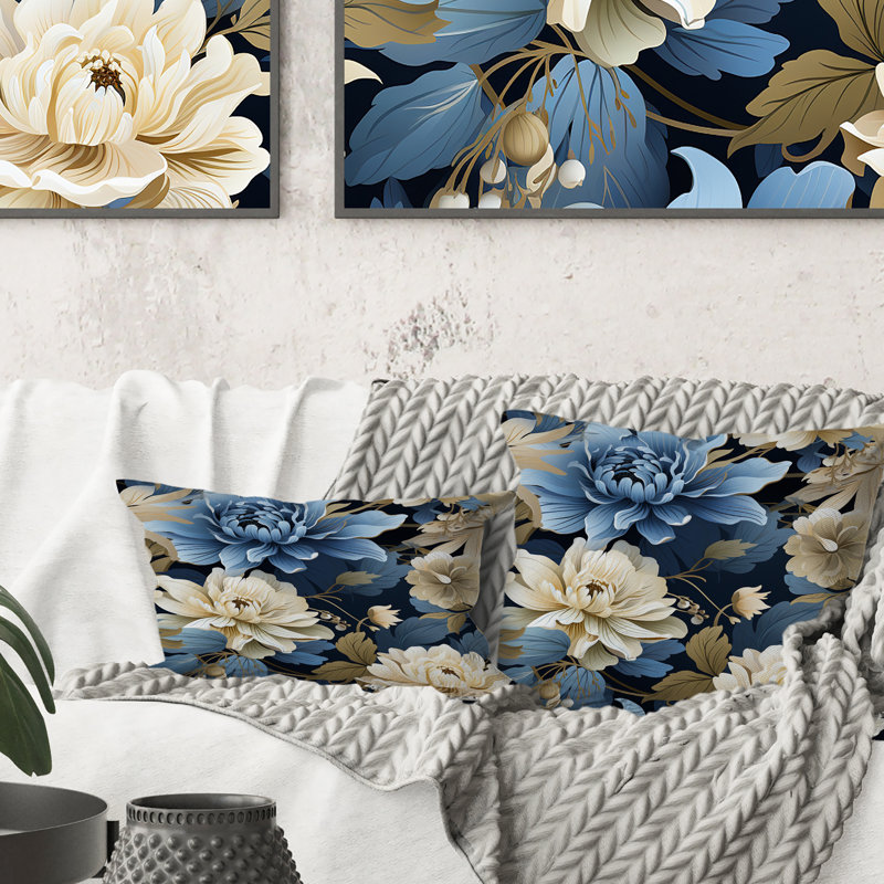 Motif floral bleu et blanc - imprimé floral