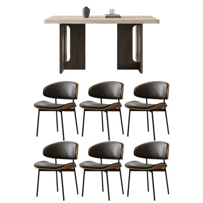 Rectangular granite dining table for household use