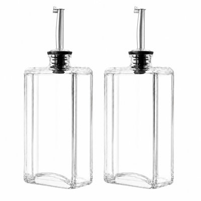 Kitchen Cooking Oil Dispenser Set, 2-Piece Olive Oil and Vinegar Bottles with  Dispenser for Home Kitchen Use