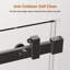 Porte de douche coulissante simple sans cadre l 46-48 "x H 76", verre trempé 5/16 ", noir mat