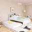 Lit double avec lit gigogne et structure en bois-10973306