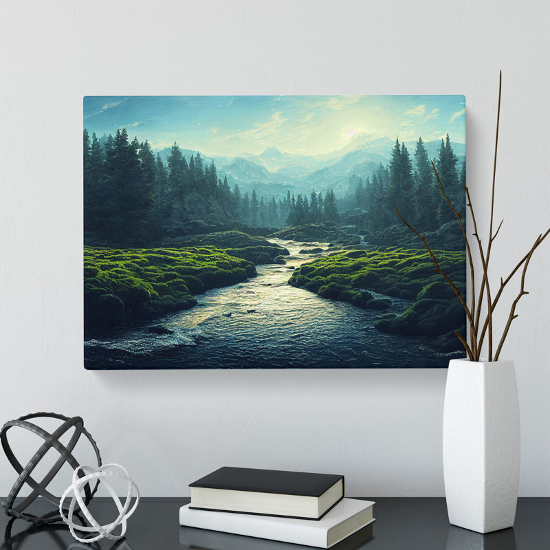 Hypnotic Forest Stream - Wrapped Canvas, 40cm H x 60cm W x 3cm D