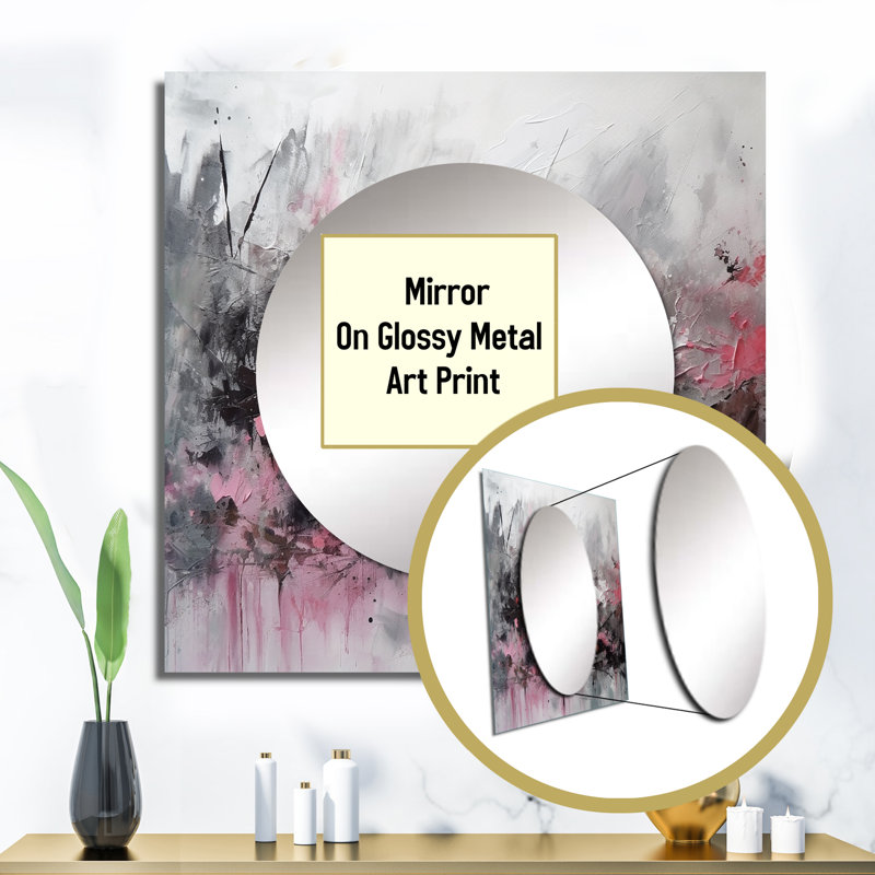 Elverda - Modern Geometric Large Square Mirror Wall Decor For Bedroom, 36" x 36"
