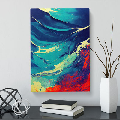Ocean Paint Splatter Vol.2 - Wrapped Canvas