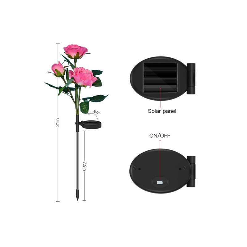 Piquet de jardin Kaiah, Rose