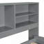 Lit de jour en bois pleine grandeur avec 2 armoires de chevet, tablettes supérieures et 4 tiroirs pour un espace maximisé et un design élégant-885657224
