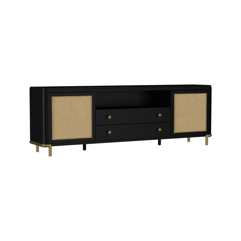 Meuble télé 79,9 po, noir, Black