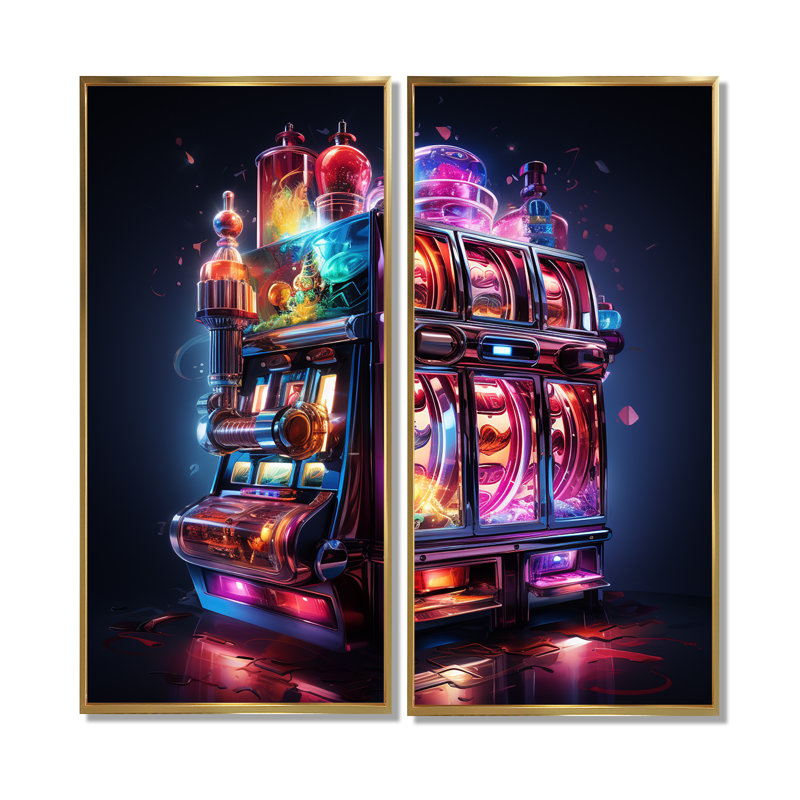 Casino Royale II, H 32 po x l 32 po, Impression encadrée flottante, Doré