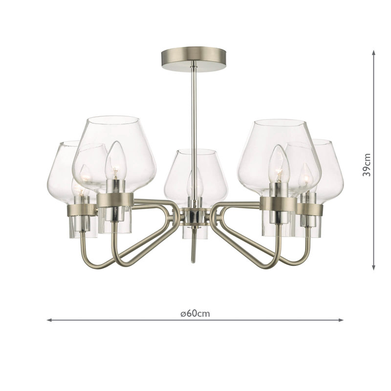 Holsworthy Glass Semi Flush Mount