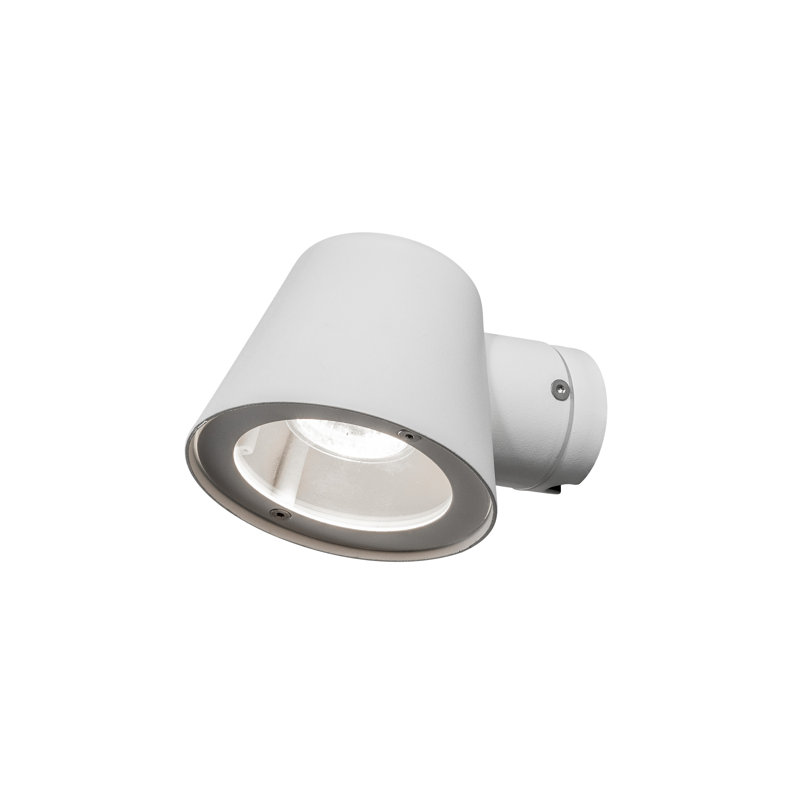 Trieste Outdoor Armed Sconce, Lacquered white