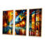 «Colorful Montreal City IV», ensemble d'art mural sur toile Cityscapes-550809846-550809848