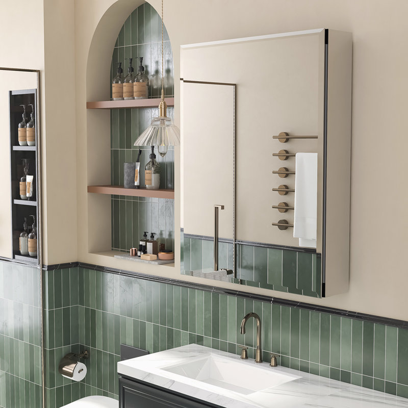 Rectangular mirror cabinet