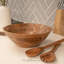 LuxeDesigns  Handcrafted Wooden Salad Serving Utensils Set - Natural Mango Wood