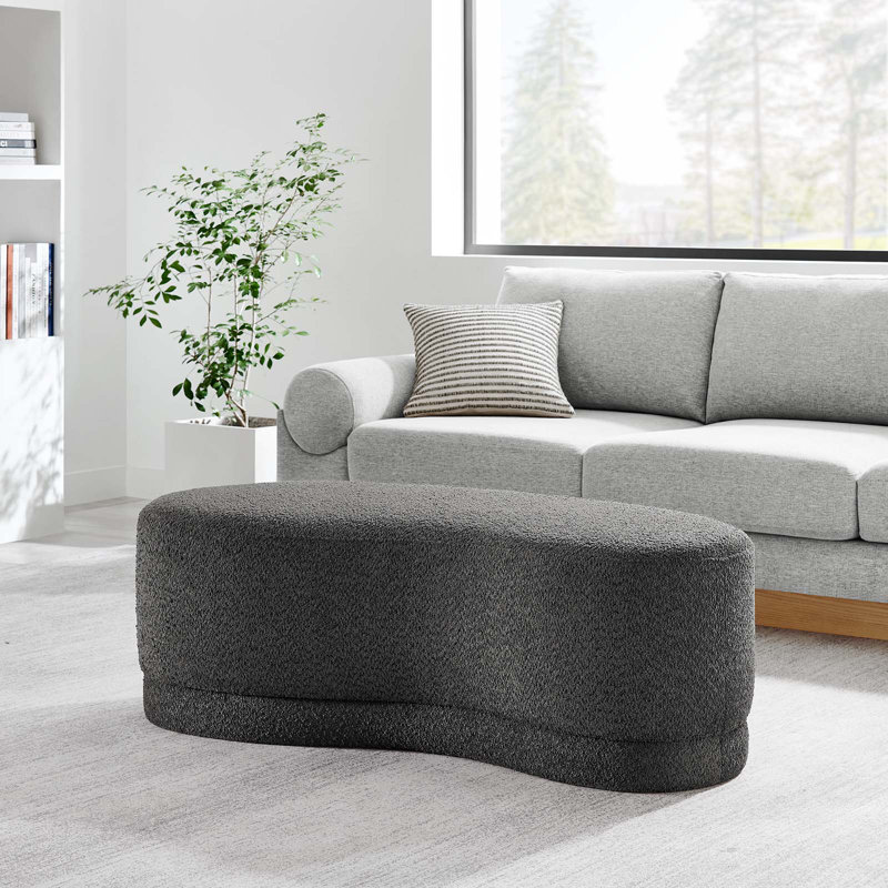 Modway Nimbus 48" Upholstered Ottoman Bench, Slate Fabric