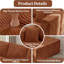 Canapé d'angle modulaire en flanelle de 276 cm (108,66 po), livré en rouleau avec 5 coussins, aucun assemblage requis, orange-87663165-88743566